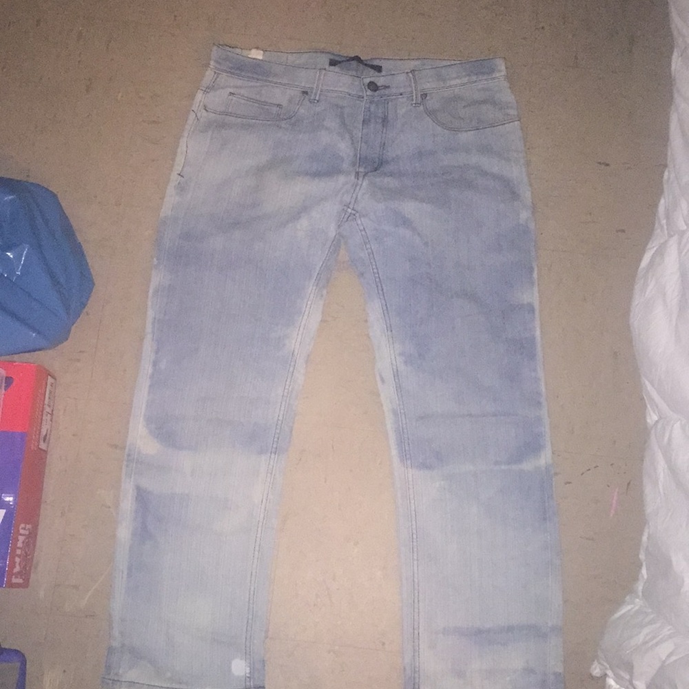 custom bleached Perry Ellis jeans